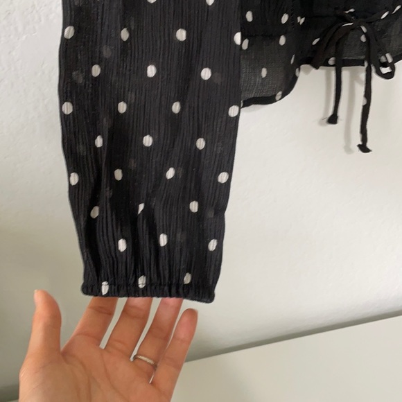 Elodie Polka Dot Tie Waist Blouse - Picture 8 of 11